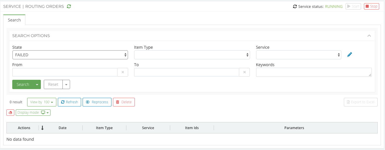 Search for Routing Orders