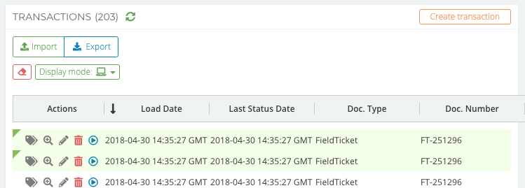 Transactions & Workflow Tasks import/export
