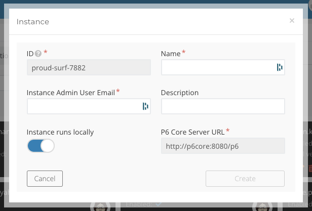 Build a local instance form