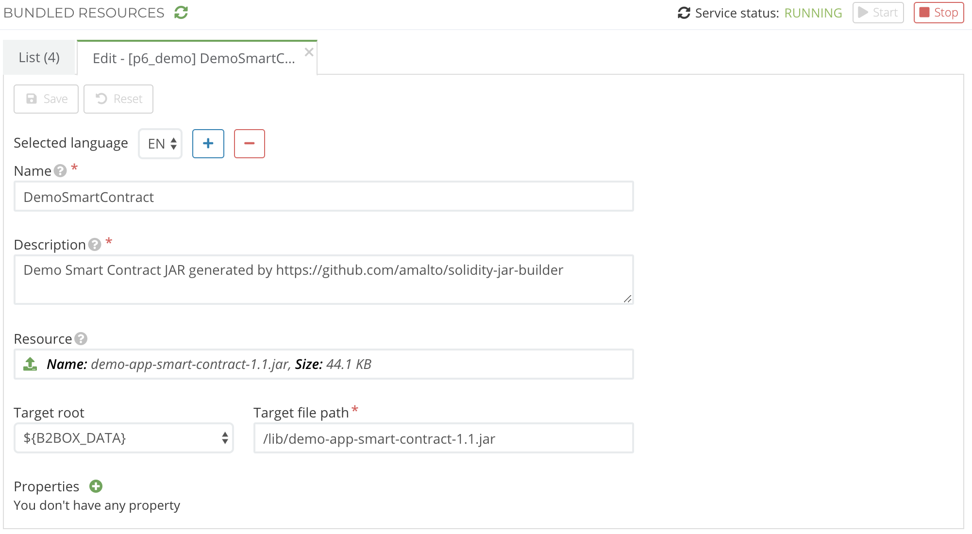 Edit a bundled resource