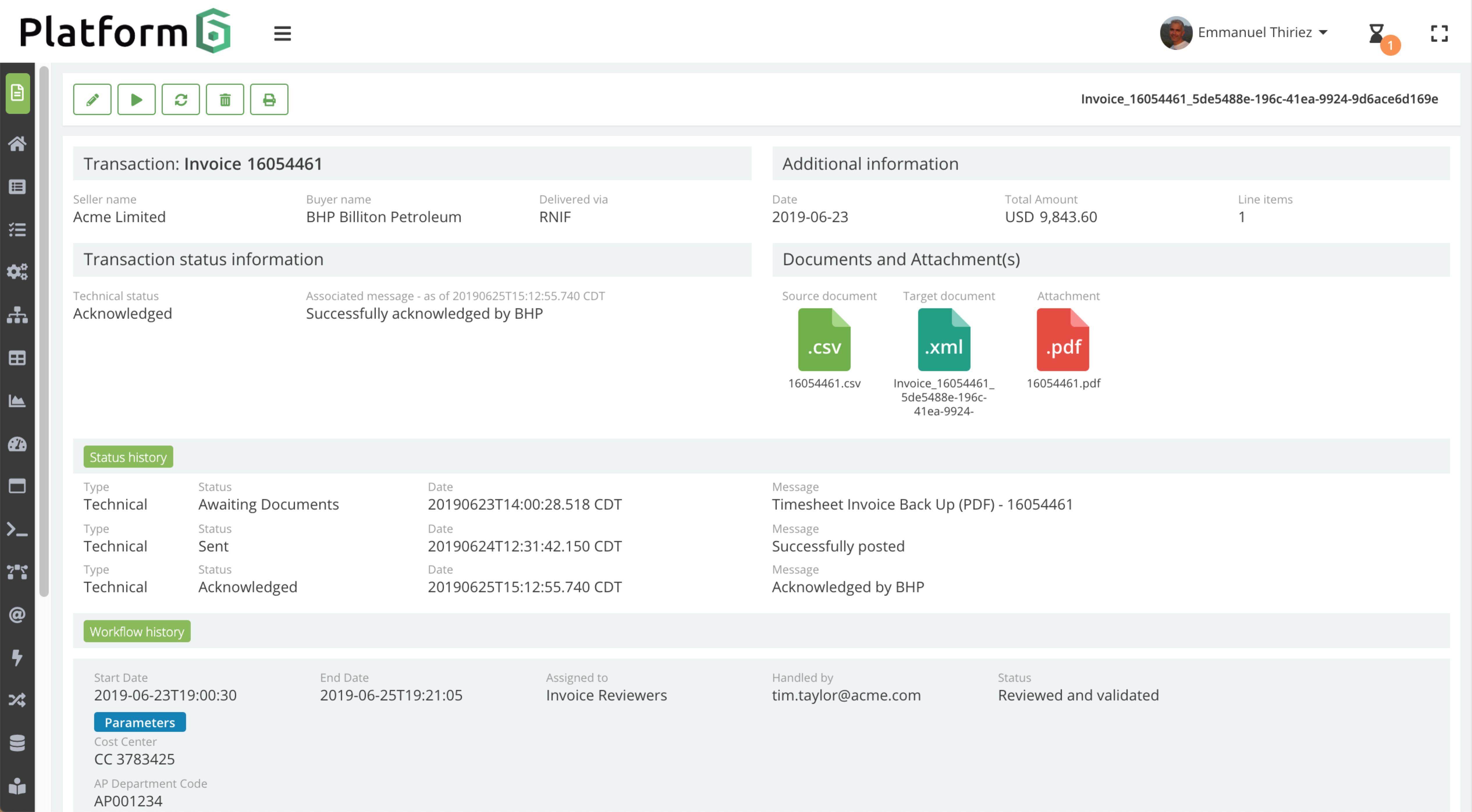 Metadata Transaction Form