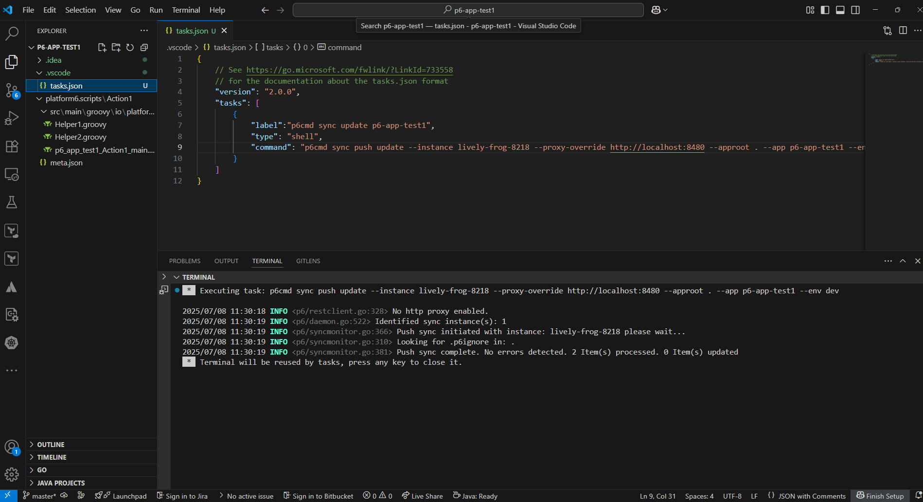 Visual Studio Code Tasks