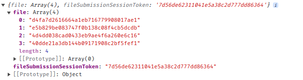 example of form data after submission