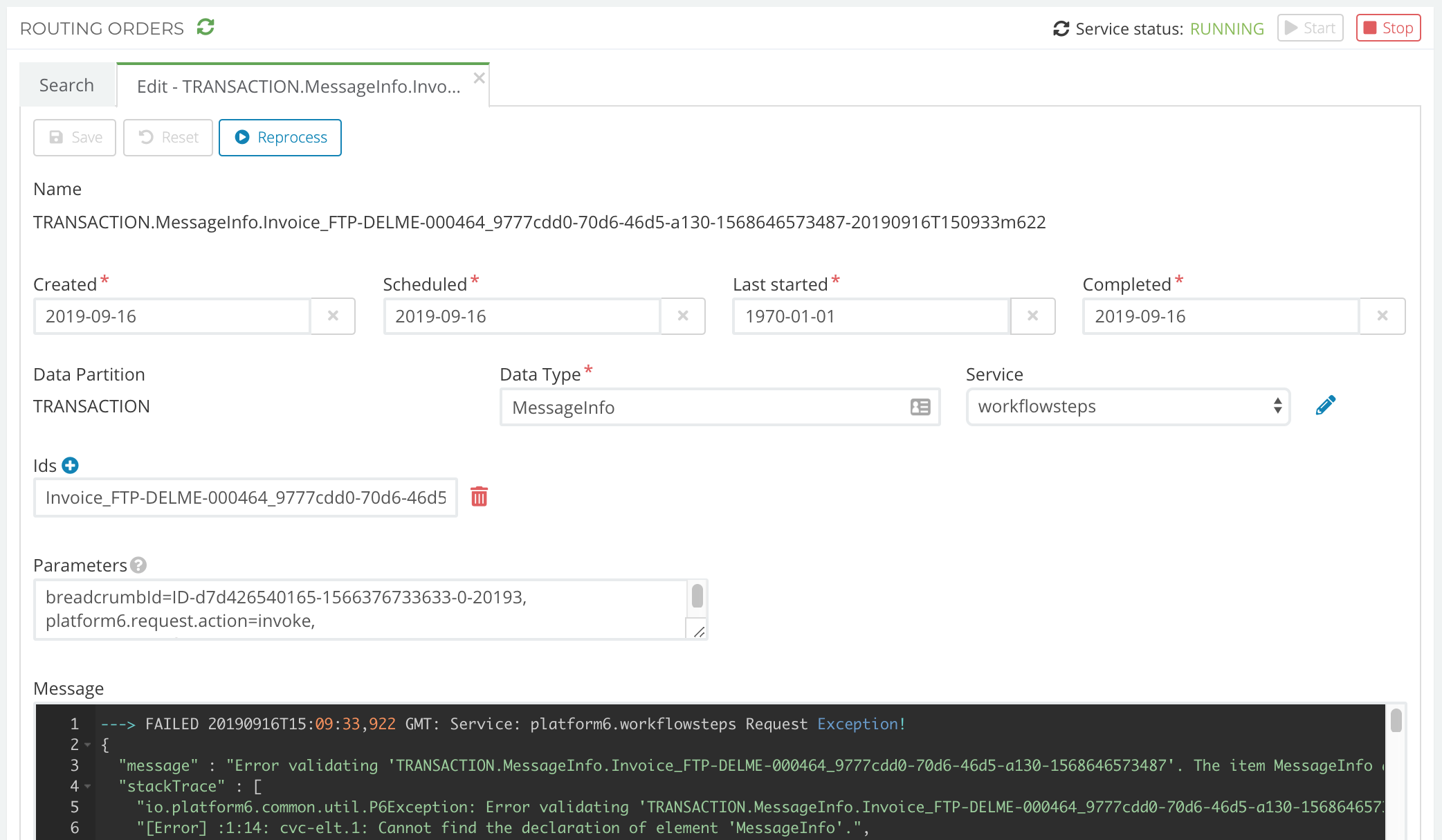 Edit a Routing Order