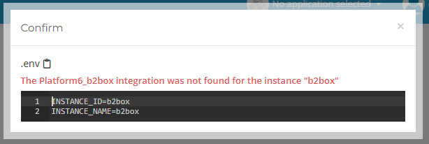 Display the invalid .env instance file