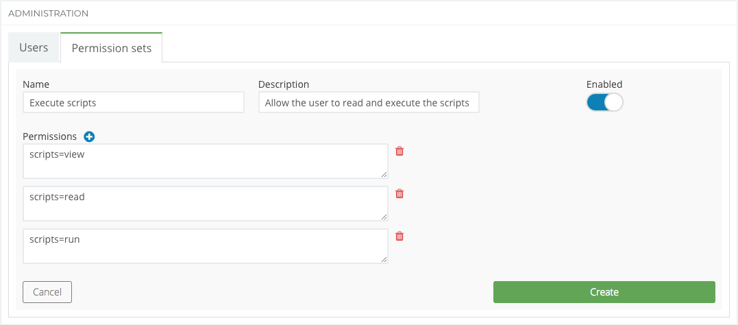 Create a new permission set
