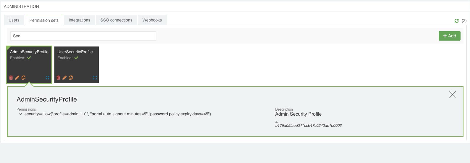 Profile Permissions