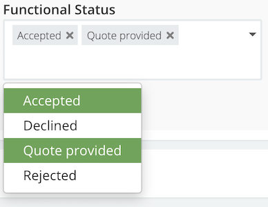Multi select choice