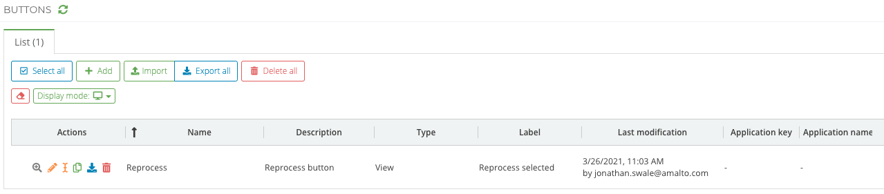 List buttons
