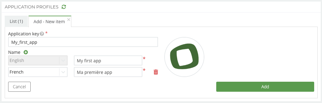 Add an app profile