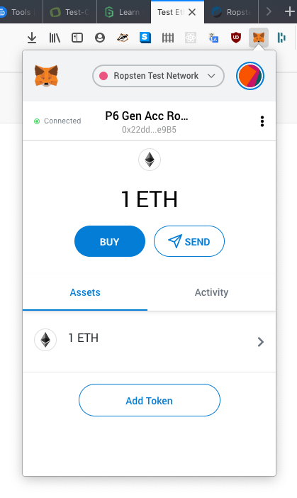 Account Balance Verification in Metamask