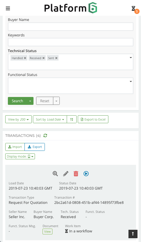 Responsive user interface for mobile